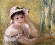 Woman with a Straw Hat renoir